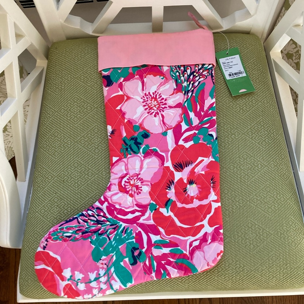 Lilly Pulitzer quilted Christmas Stocking